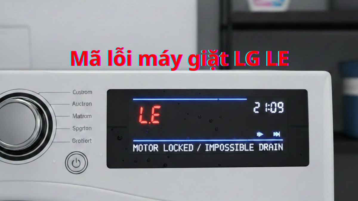 Cách khắc phục mã lỗi máy giặt LG LE nhanh chóng